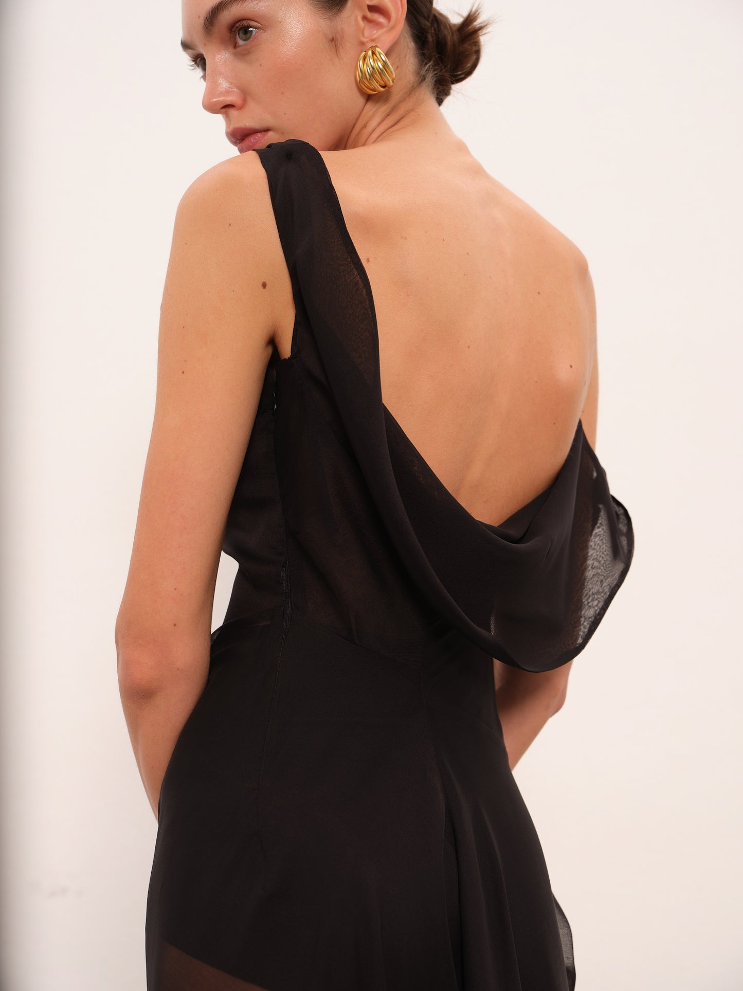 Audrey Gown in Black Chiffon