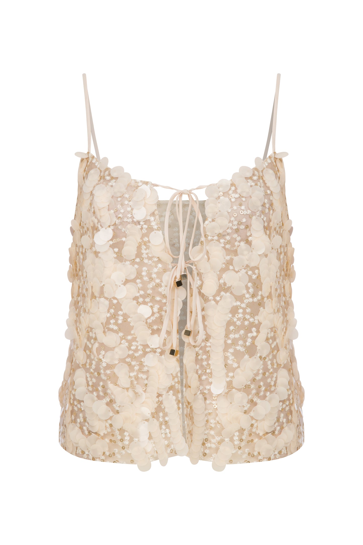 Anya Crop Vest in Sequin