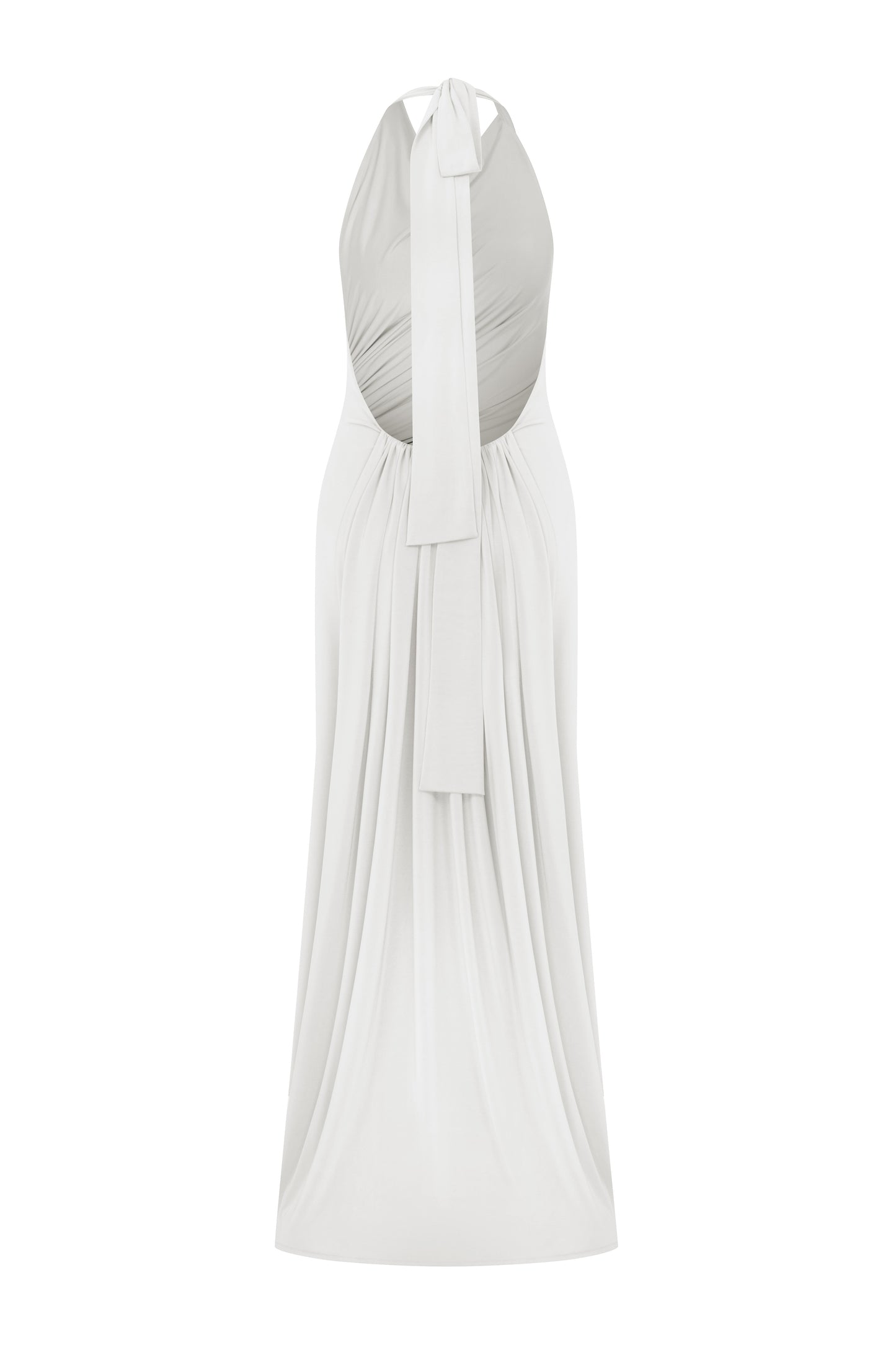 Harper Halter Neck Gown in White
