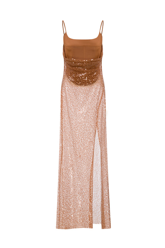 Gilda Corset Dress in Terracota