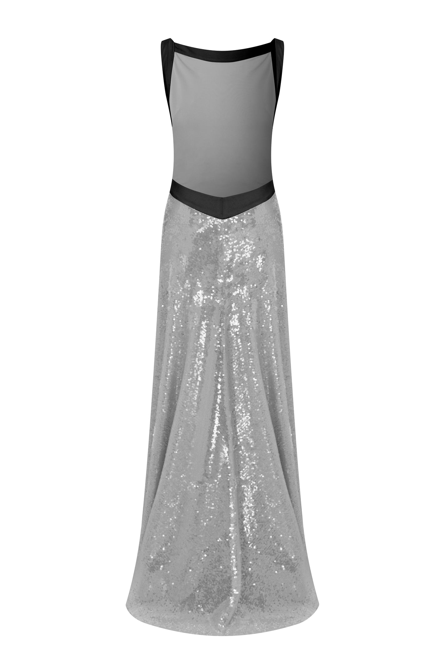Emiliana Gown in Grey Sequin