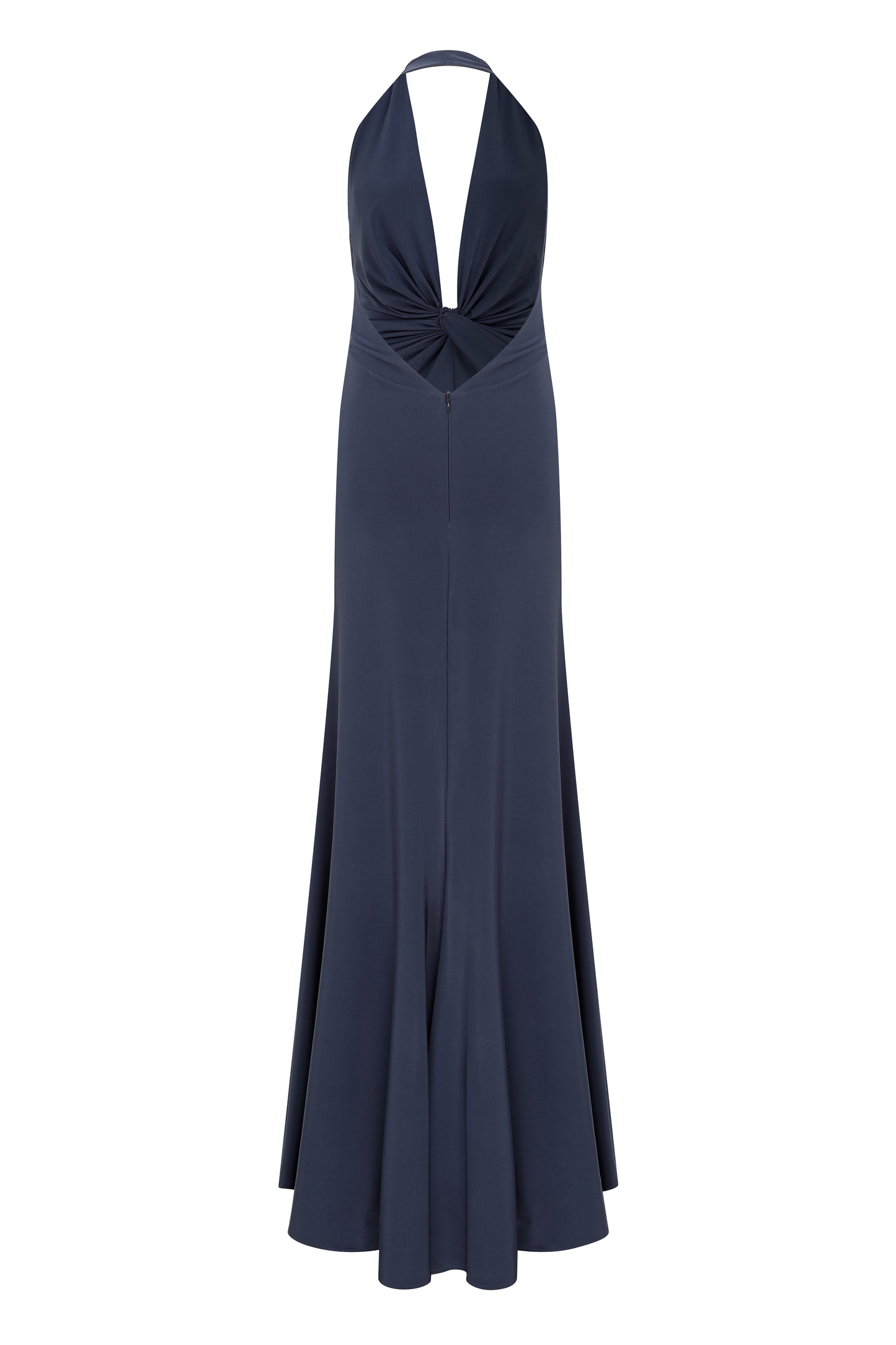 Karlie Deep V Neck Gown in Indigo