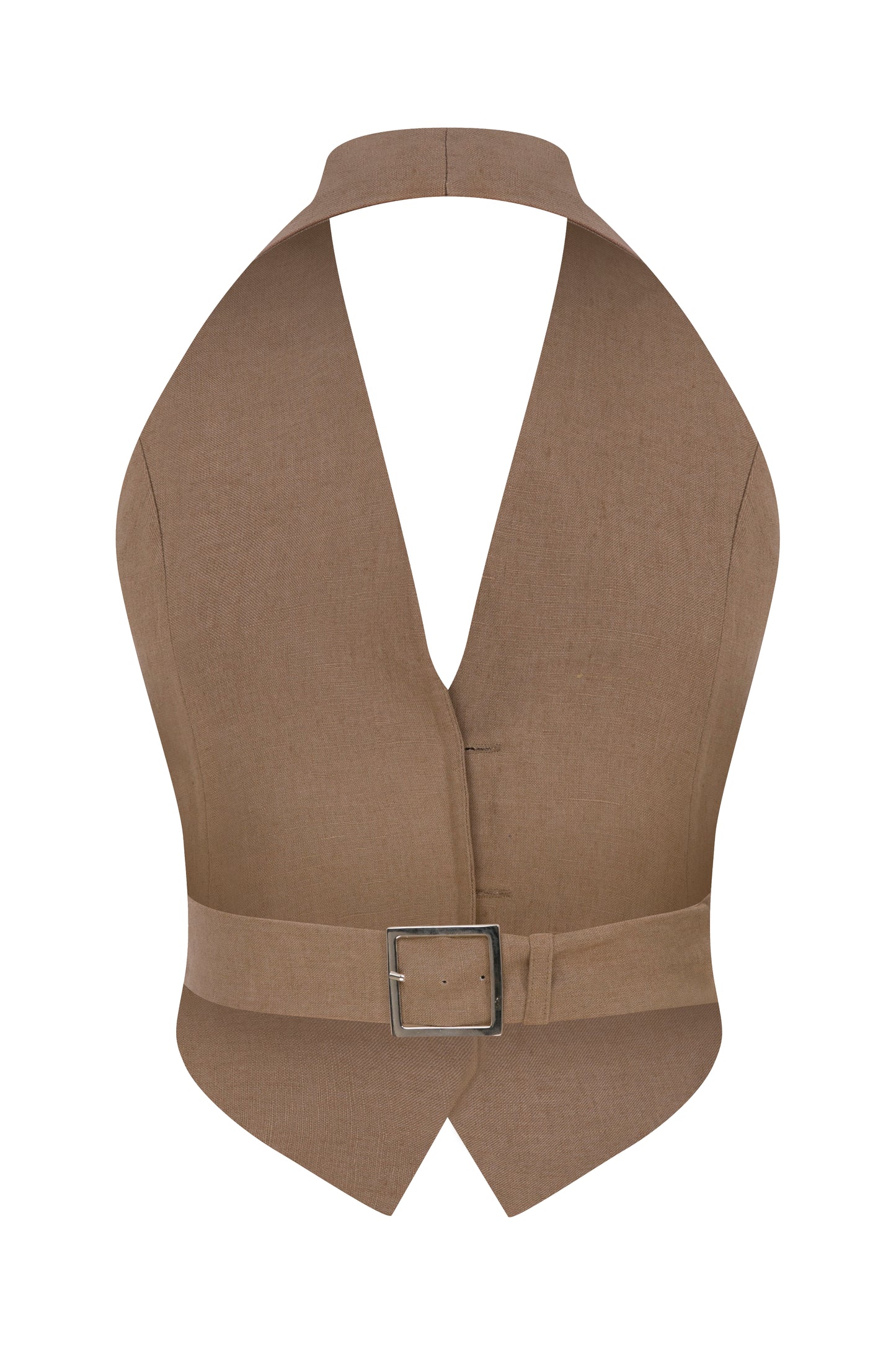 Evy Linen Vest in Mocha