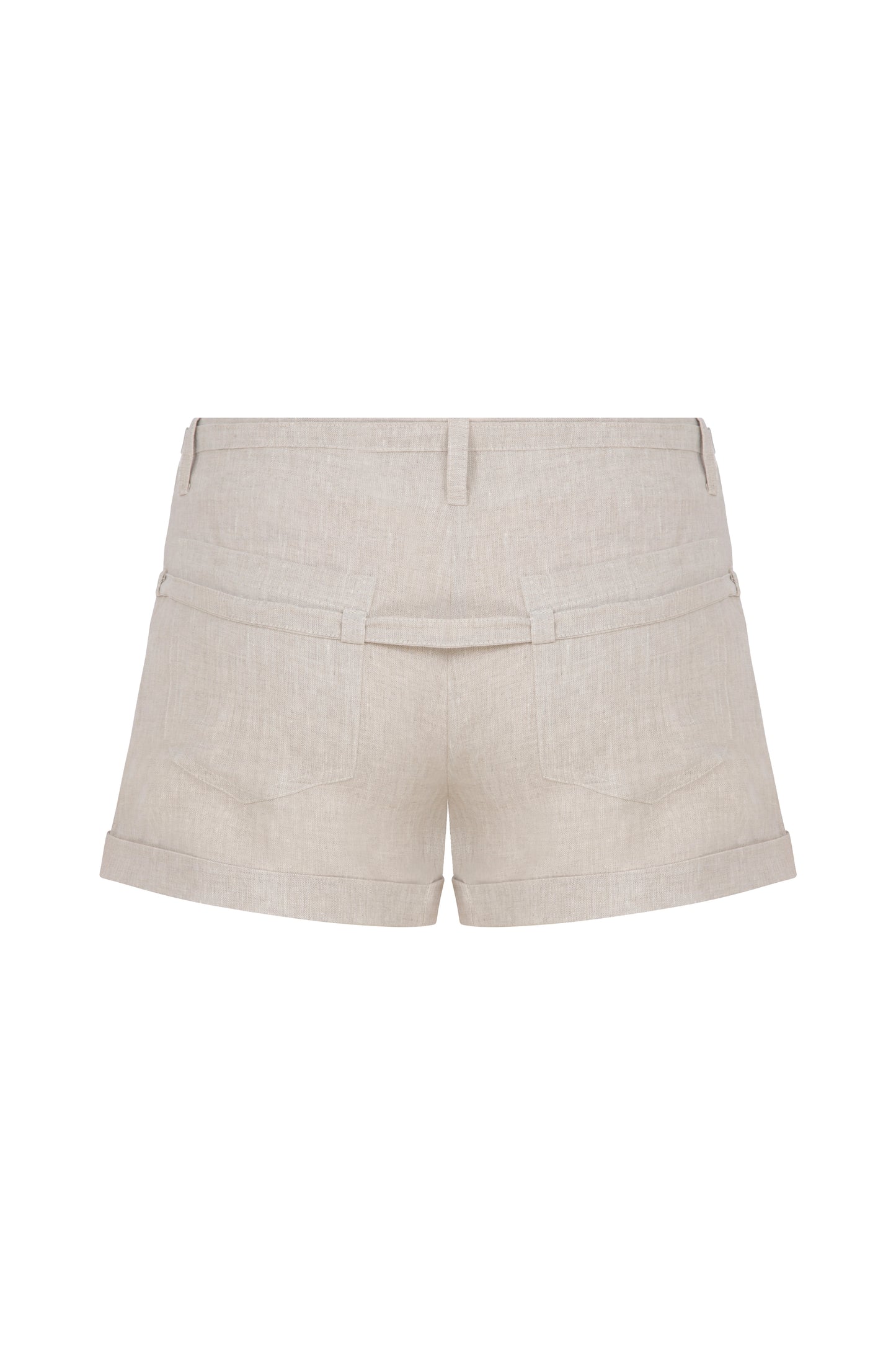 Zahara Linen Shorts with Double Belt