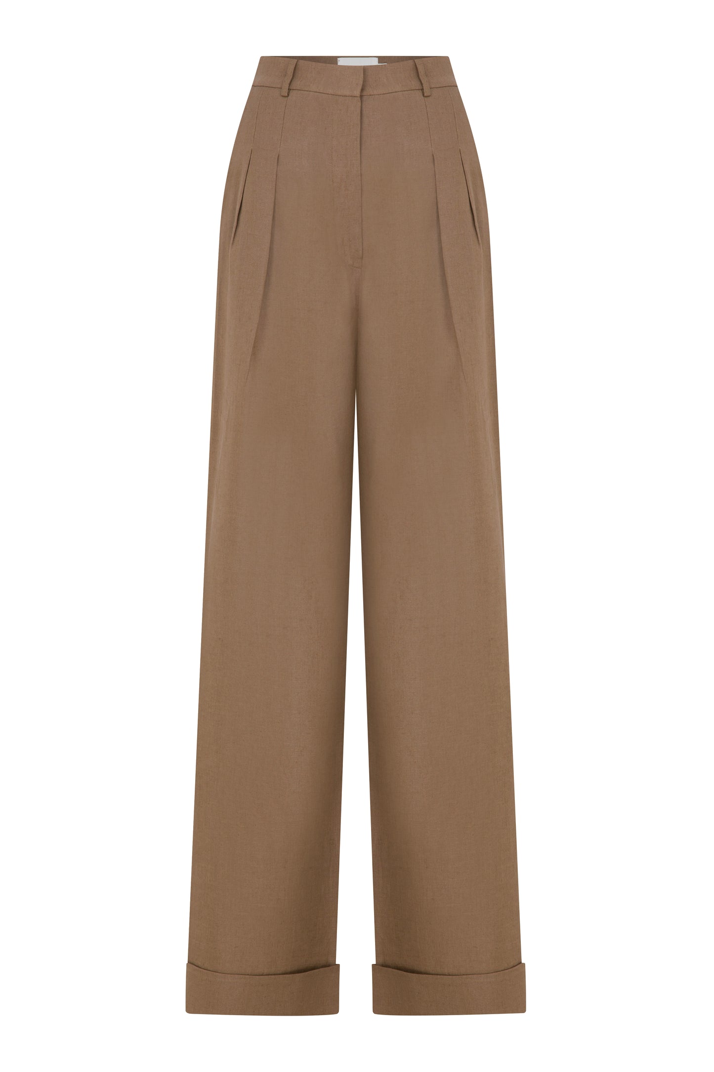 Tina Linen Trousers in Mocha