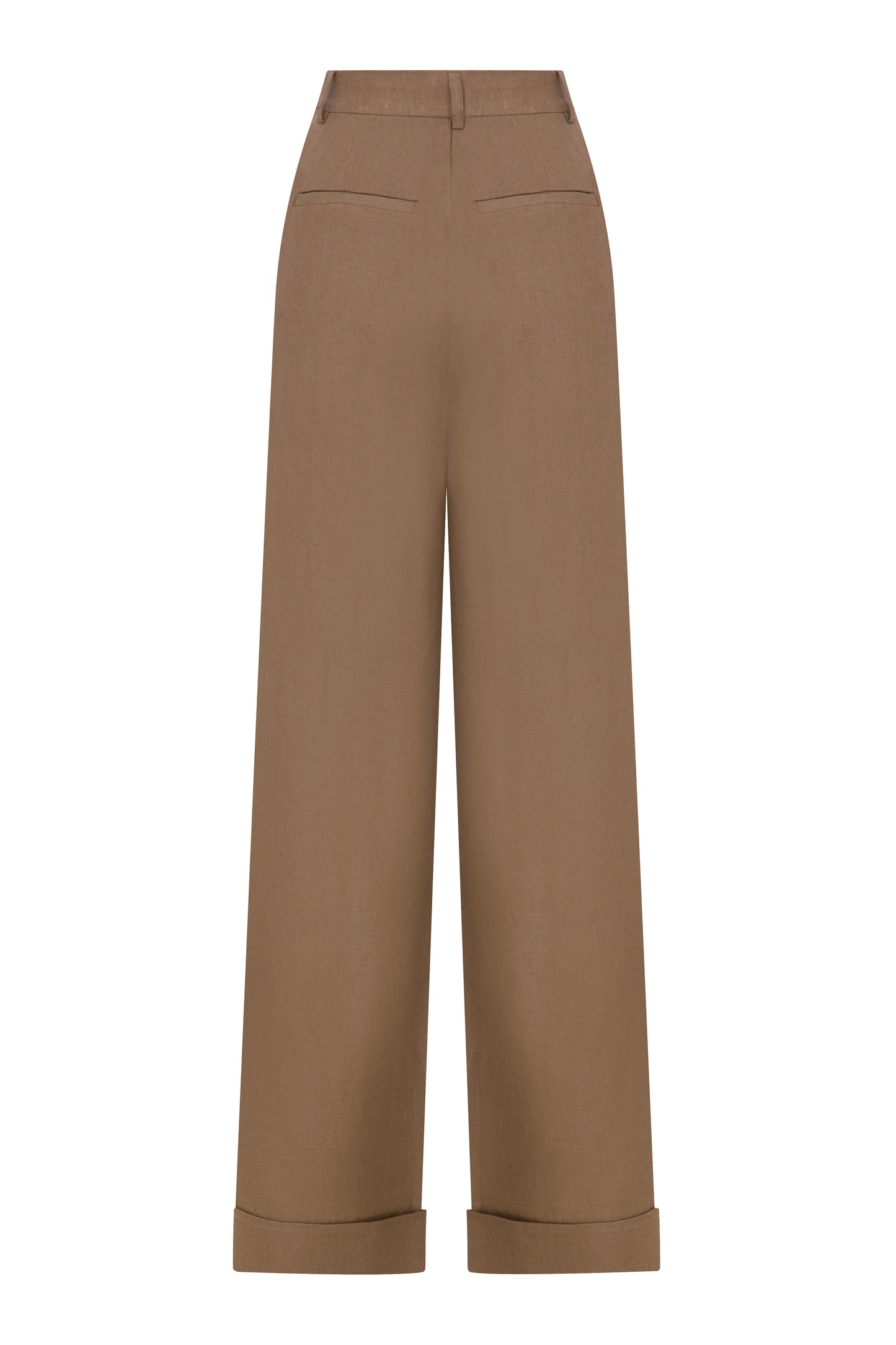 Tina Linen Trousers in Mocha