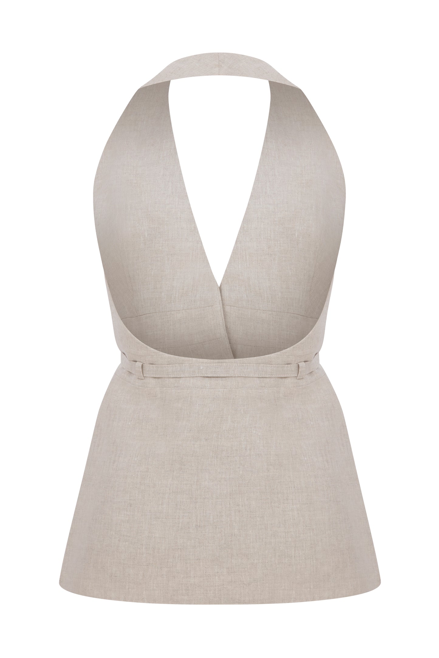 Blake Vest in Natural Linen