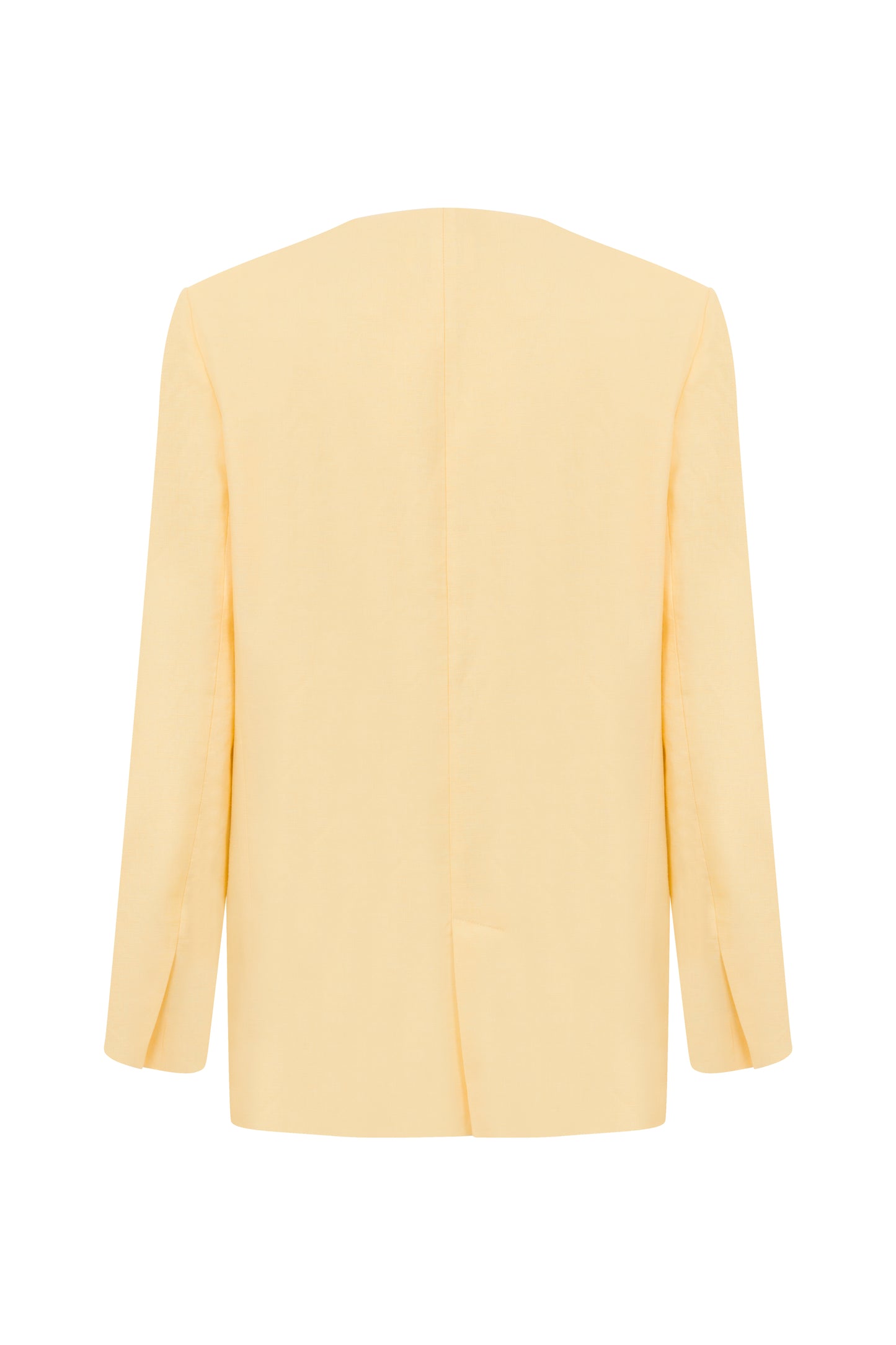 Aden Linen Blazer in Sand Yellow