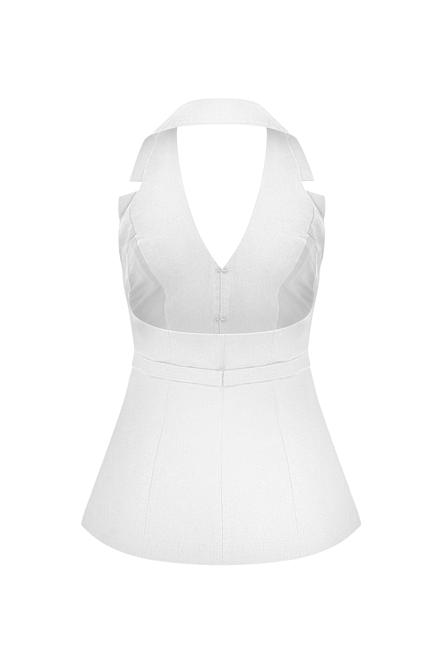 Elaine Vest in White Linen