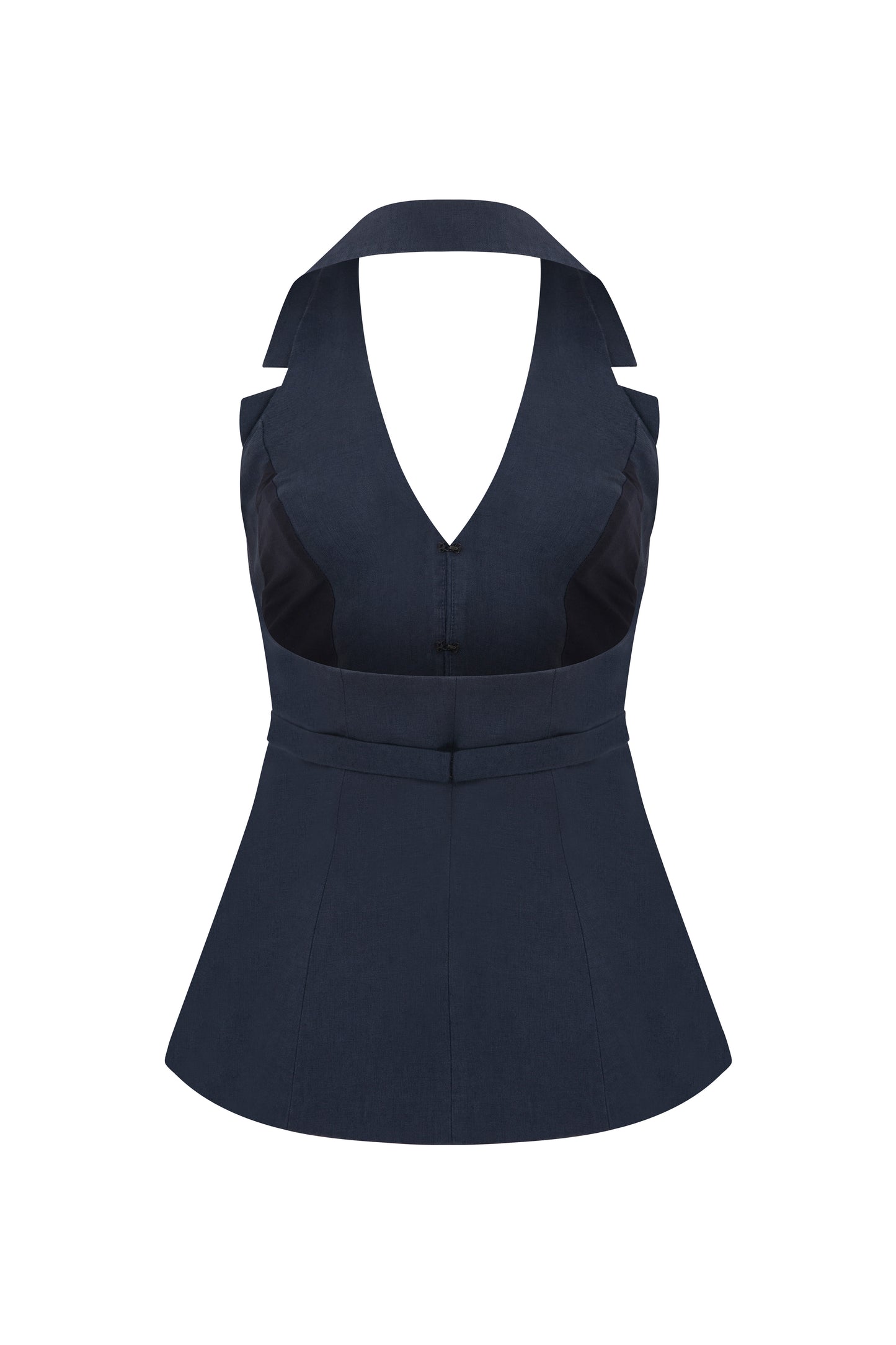 Elaine Vest in Navy Linen