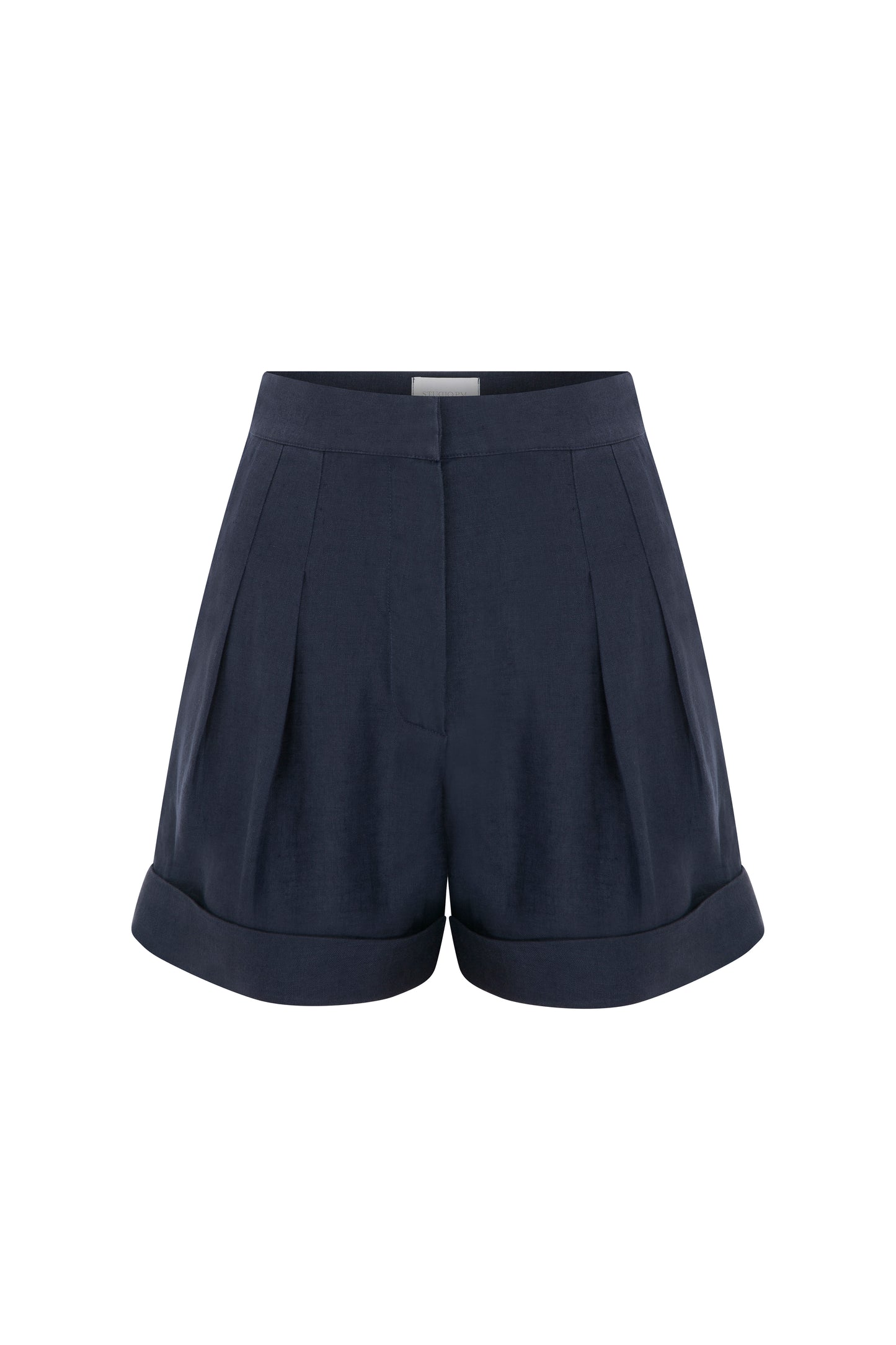 Adelle Linen Shorts in Navy