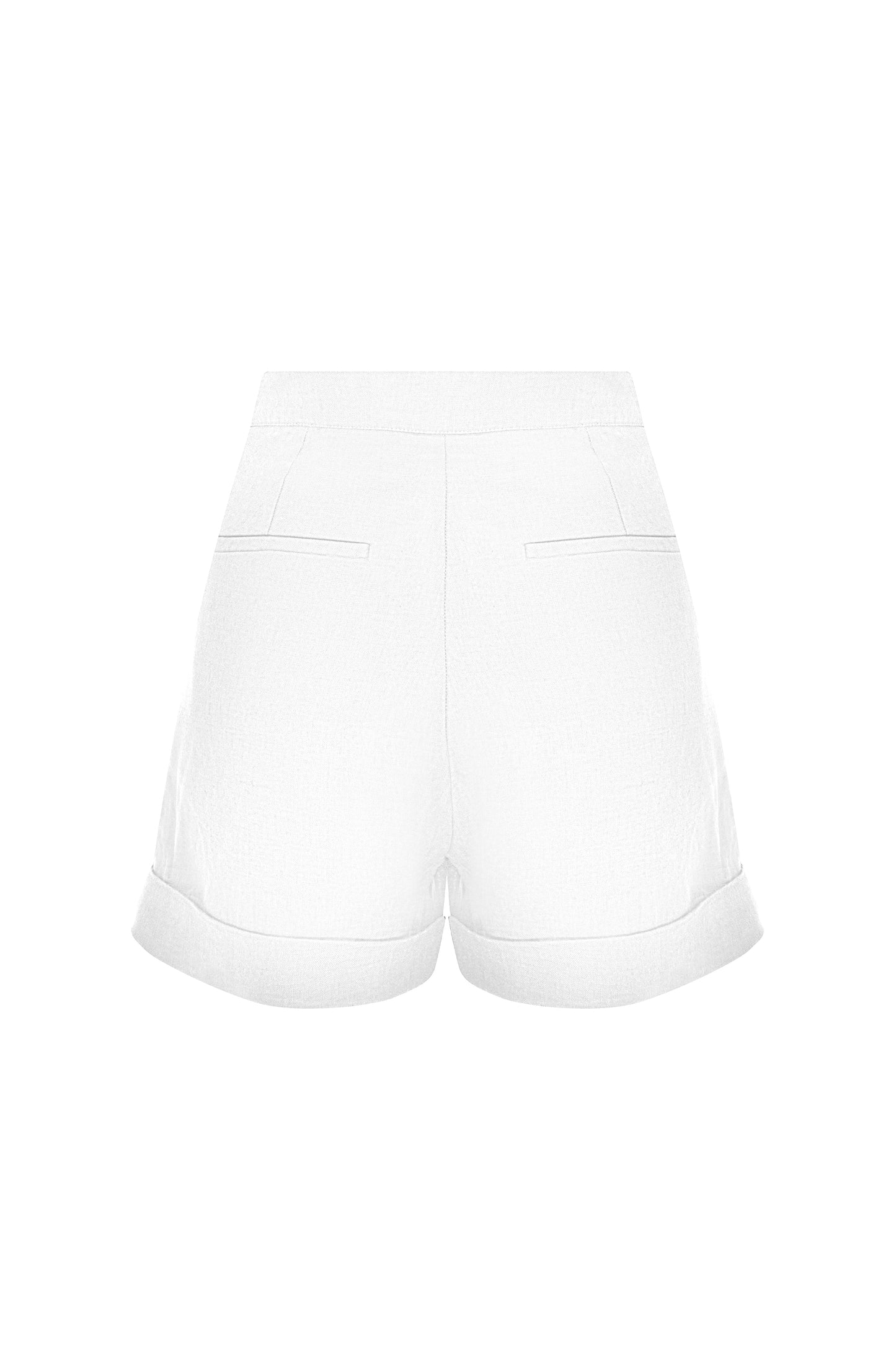 Adelle Linen Shorts in White
