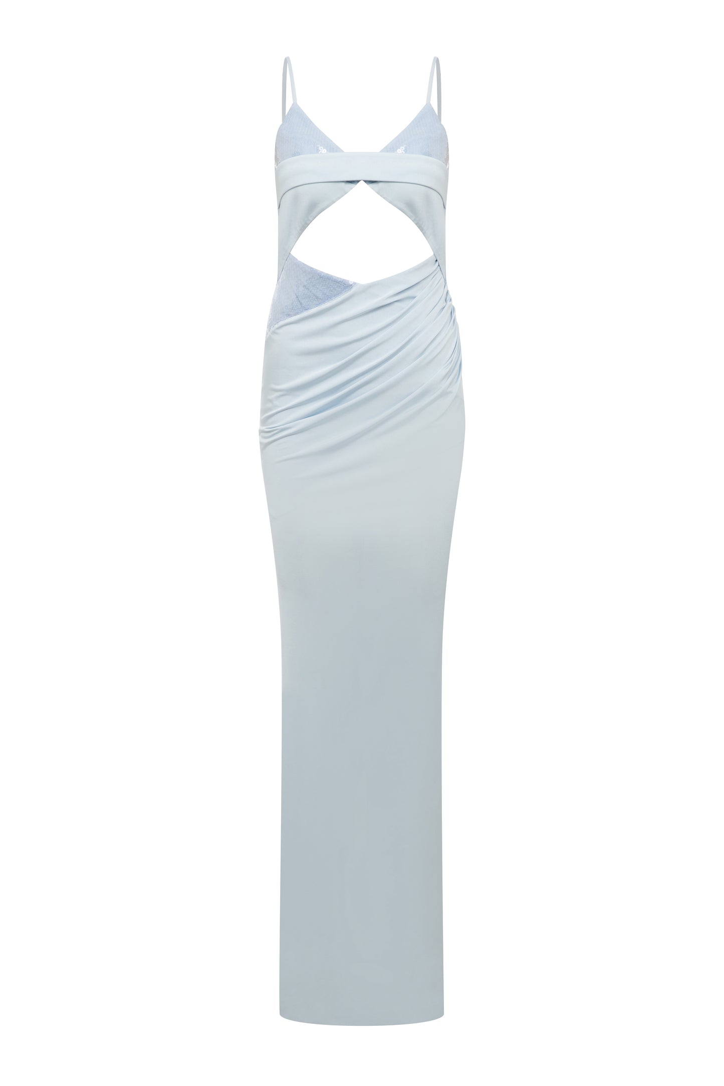 Arielle Jersey Dress in Ice Blue with Sequin Detail