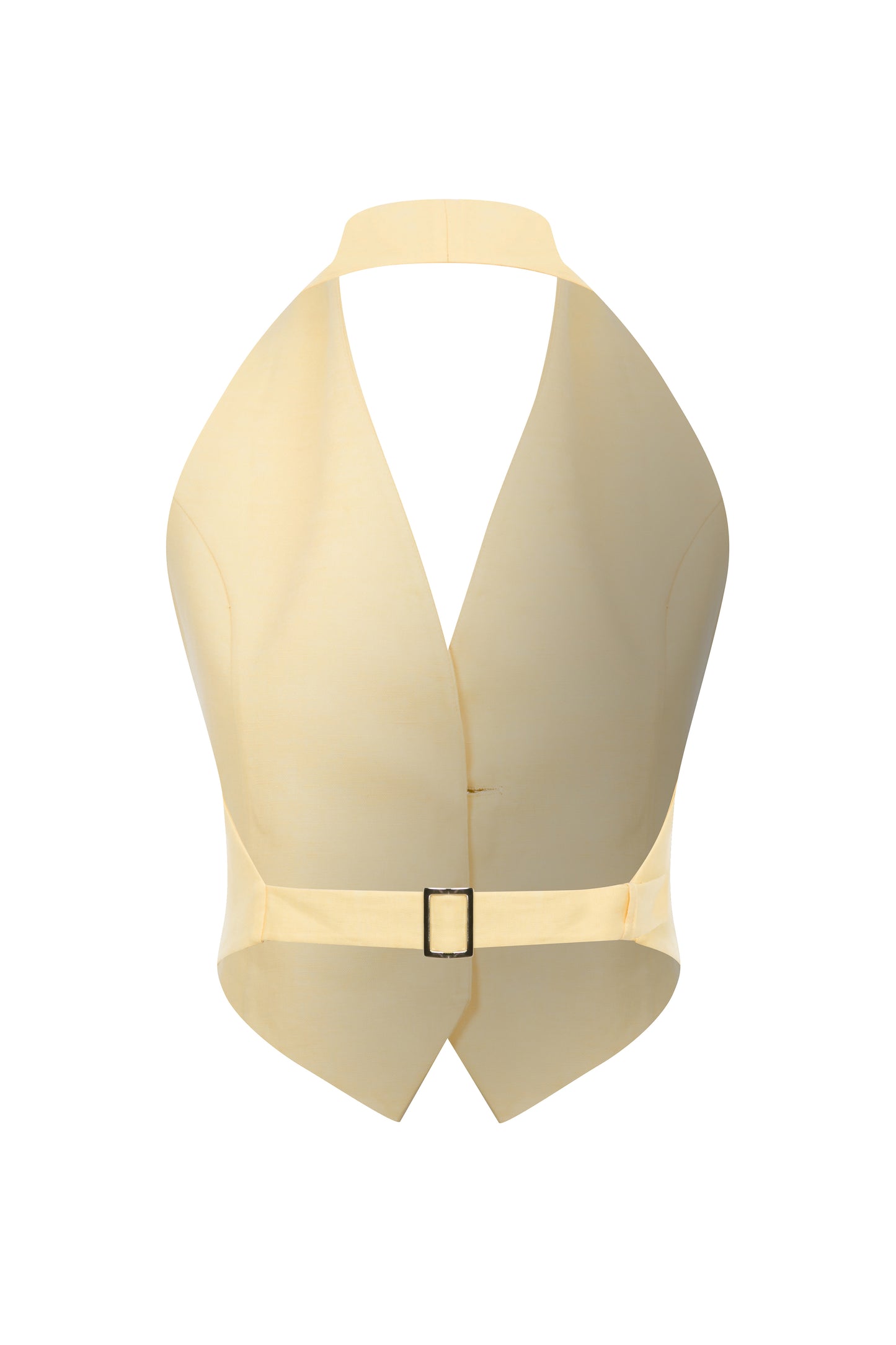 Evy Linen Vest in Sand Yellow
