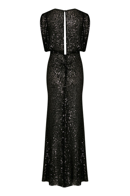 Lea Gown in Black Sequin