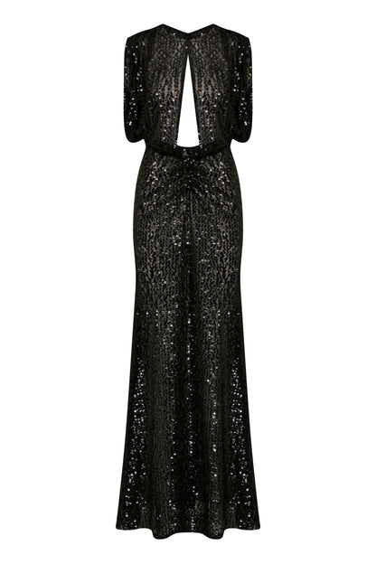 Lea Gown in Black Sequin