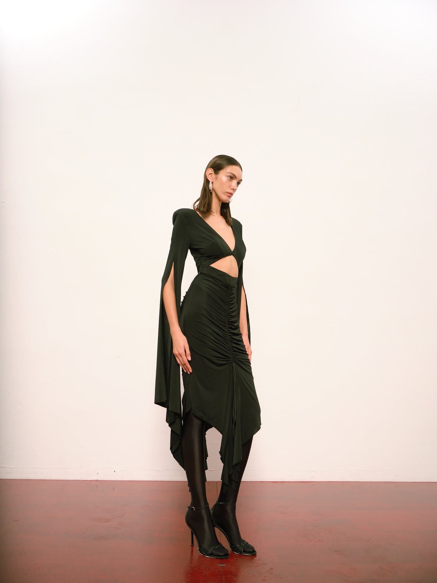 Dino Midi Dress in Black