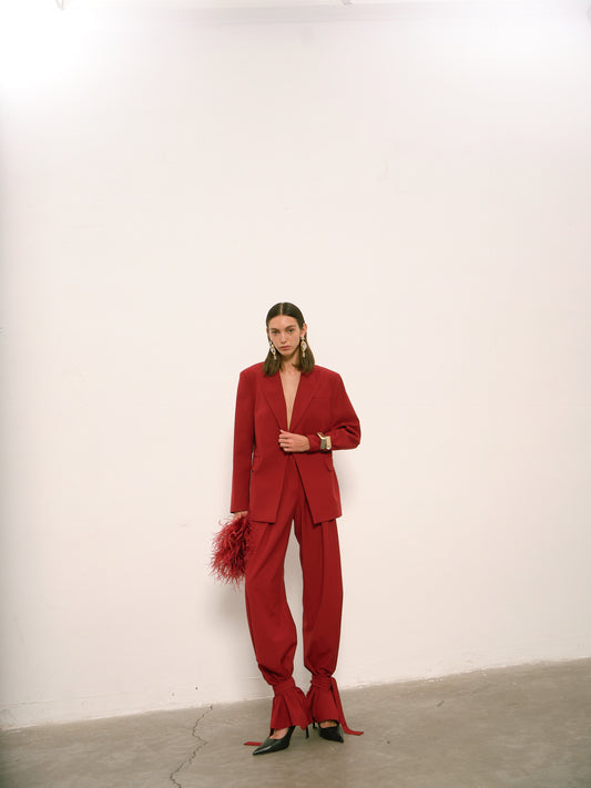 Ivy Trousers in Burgundy