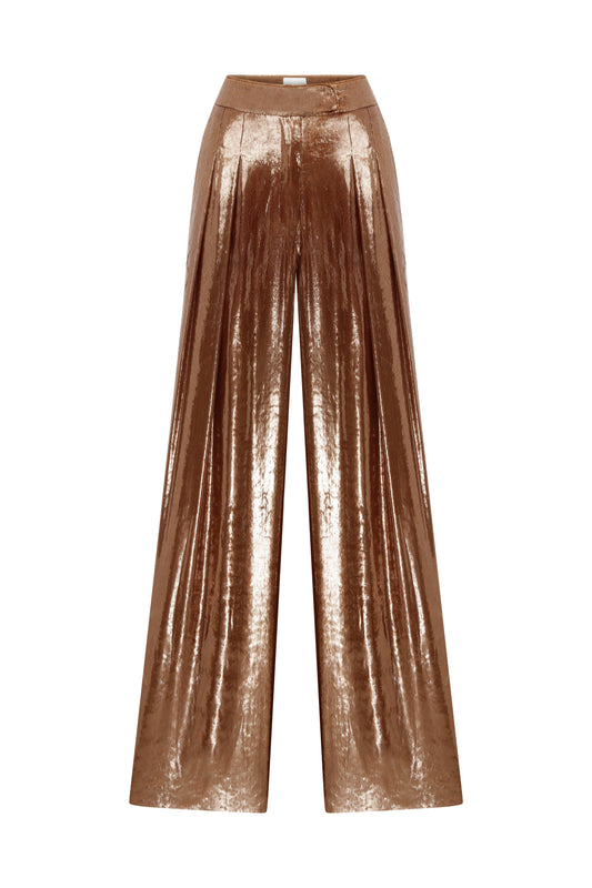 Liquid Trousers in Copper