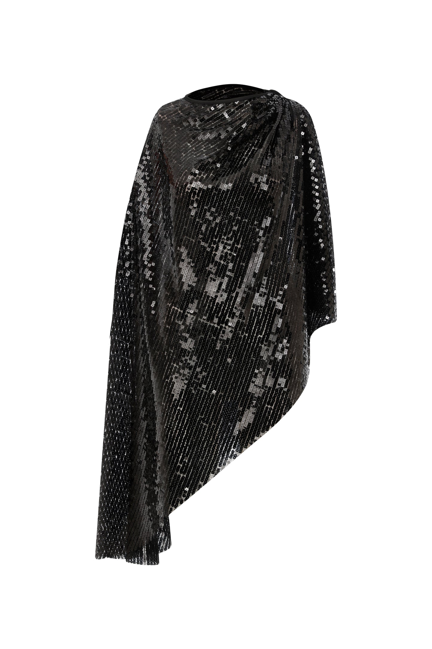 Xoey Asymmetric Cape in Black