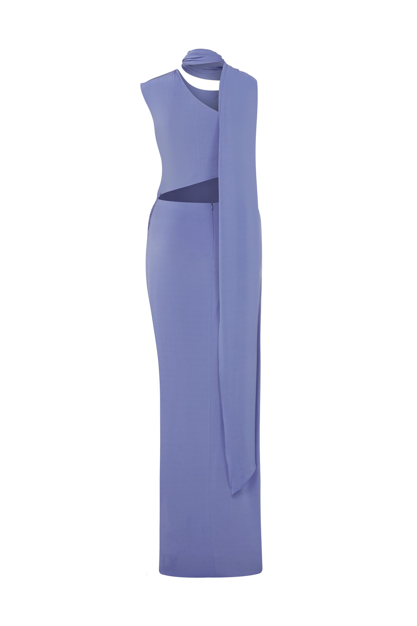 Rory Jersey Dress in Lilac with Detachable Scarf Detail