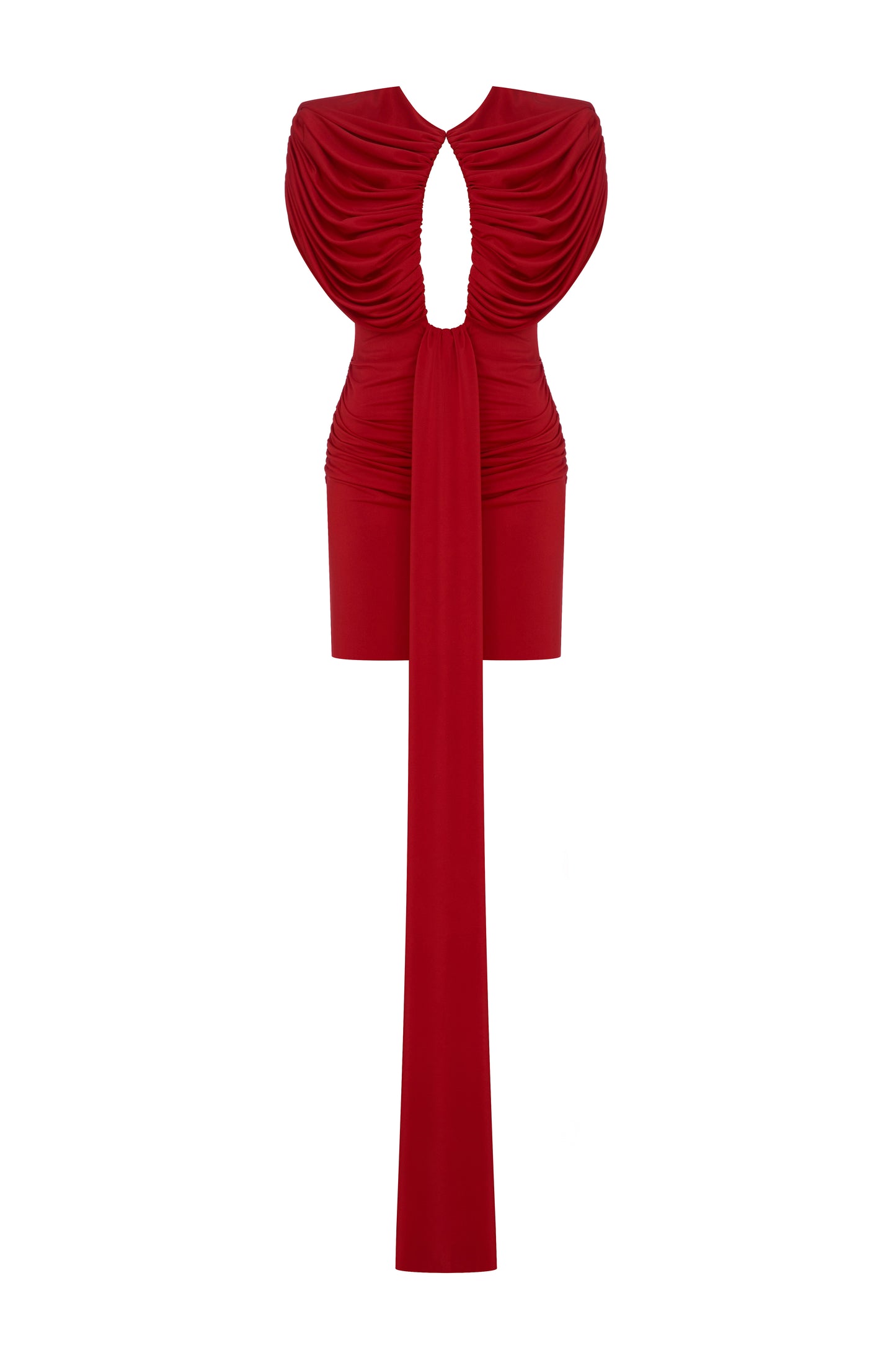 Ritz Mini Cocktail Dress in Chilli Red