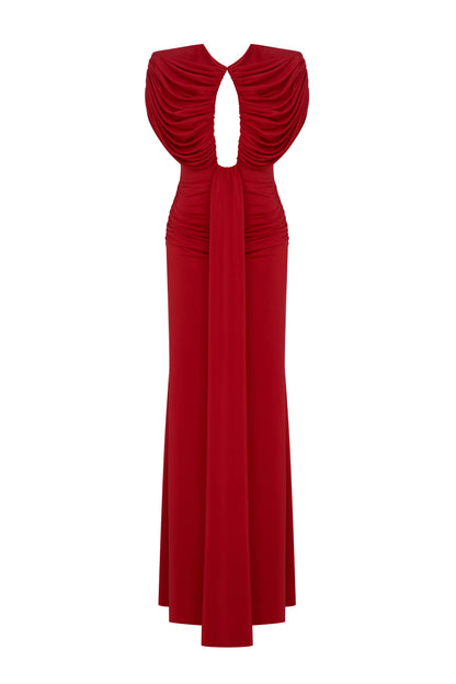 Ritz Gown in Chili Red