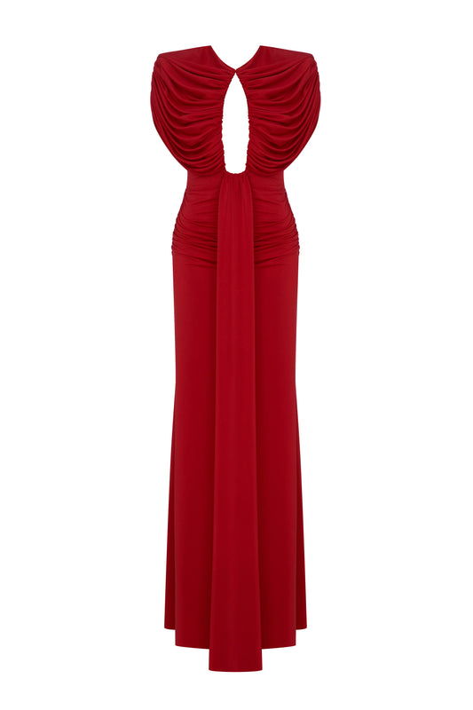 Ritz Gown in Chili Red