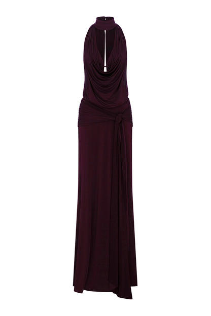 Rachela Gown in Dark Burgundy
