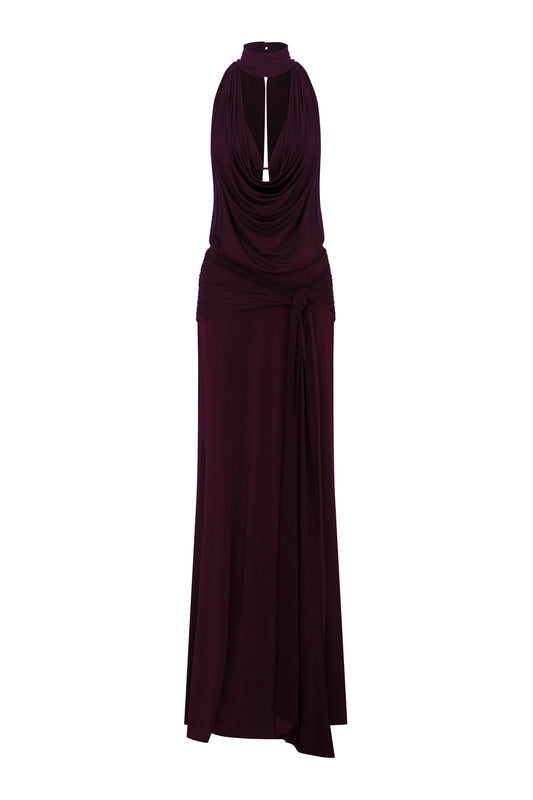 Rachela Gown in Dark Burgundy