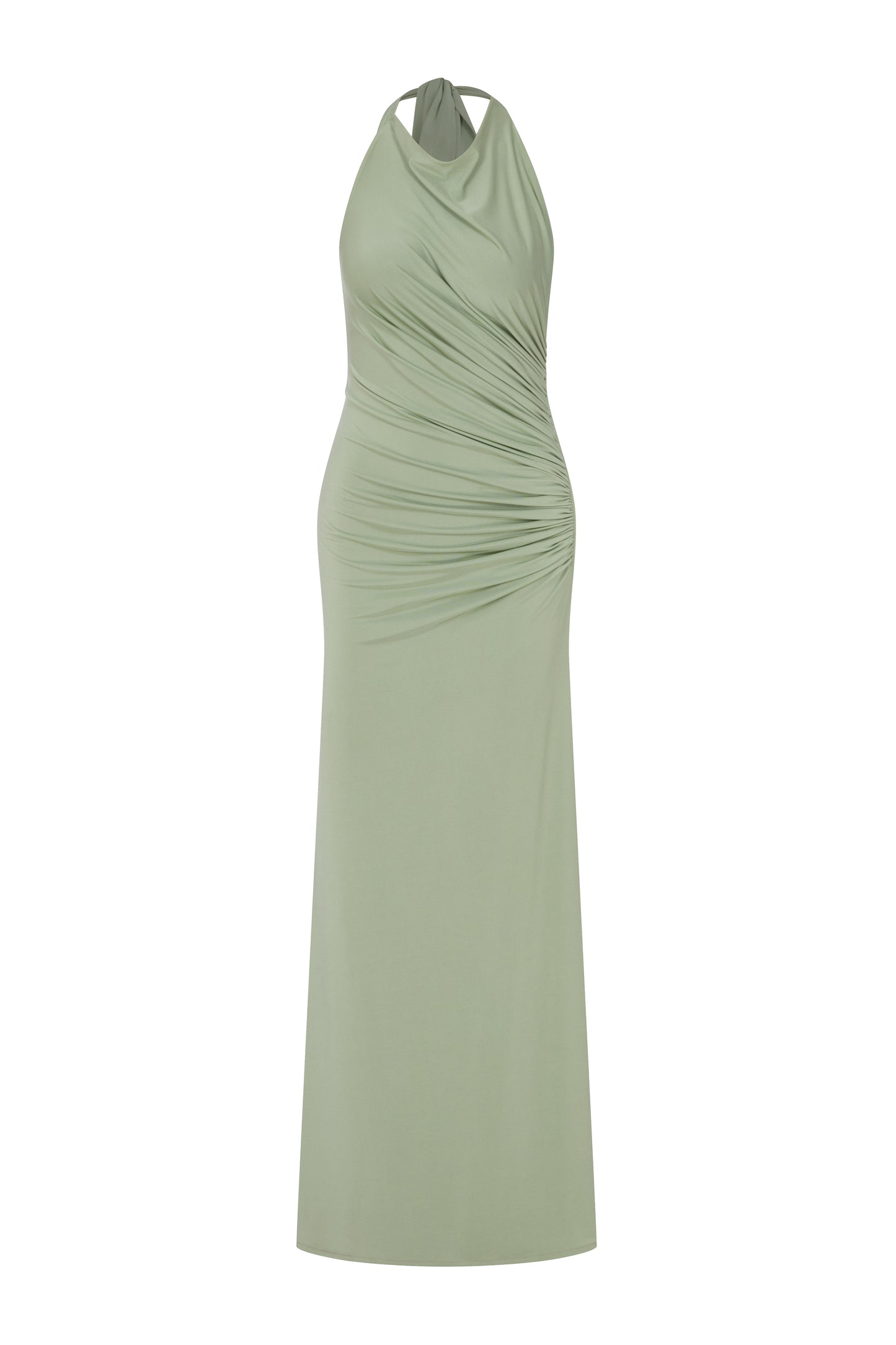 Harper Halter Neck Gown Mint