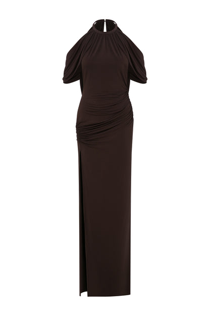 Porto Gown in Chocolate Brown