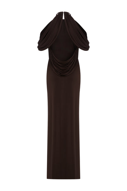 Porto Gown in Chocolate Brown