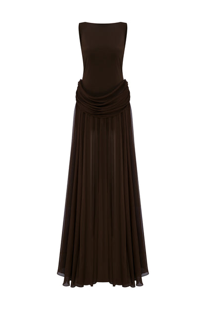 Doe Gown in Chocolate Brown