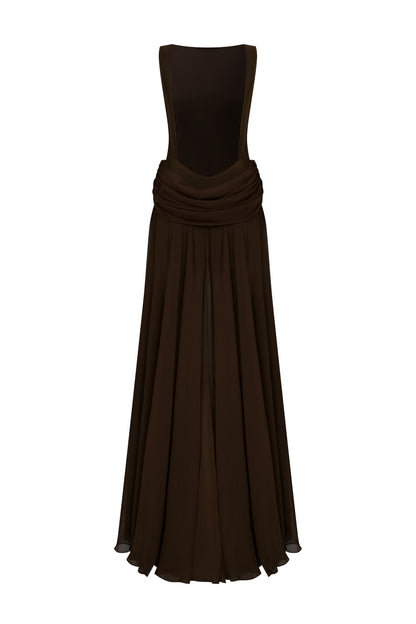 Doe Gown in Chocolate Brown
