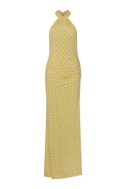 Tyla Gown in Stapled Butter Yellow