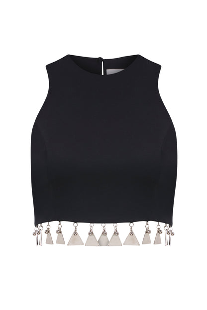 Aimee Metal Detailed Crop Top