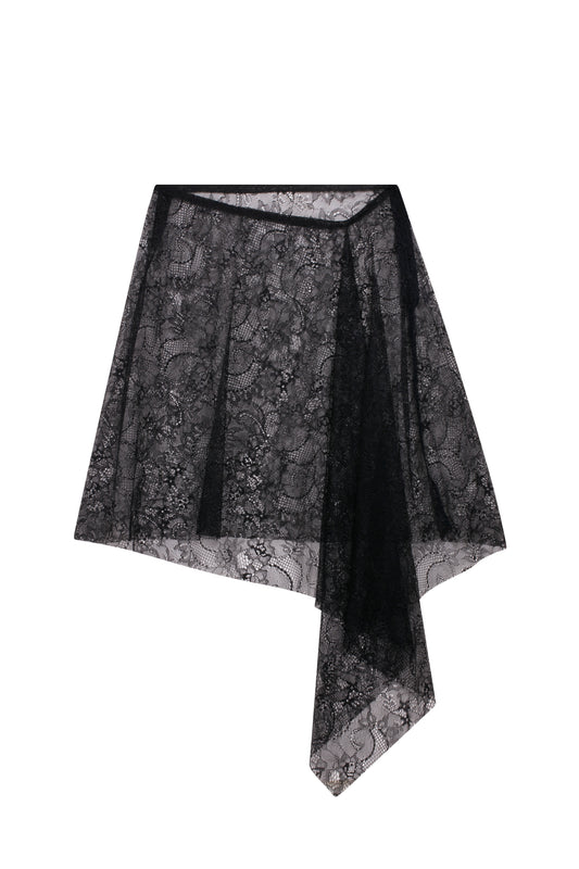 Renata Black Lace Midi Skirt