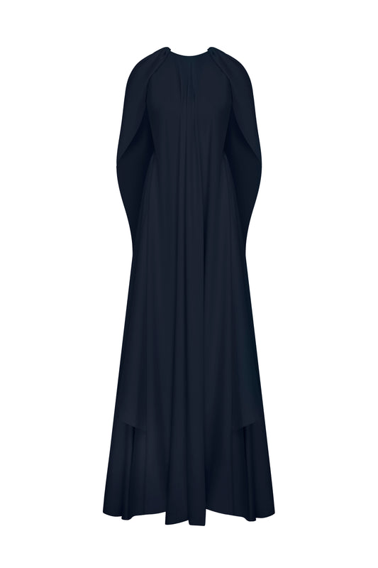 Pera Gown in Satin Navy