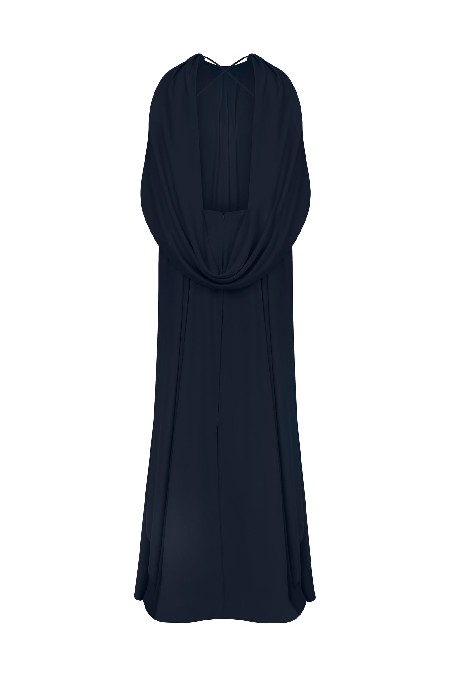 Pera Gown in Satin Navy