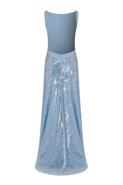 Emiliana Gown in Baby Blue Sequin
