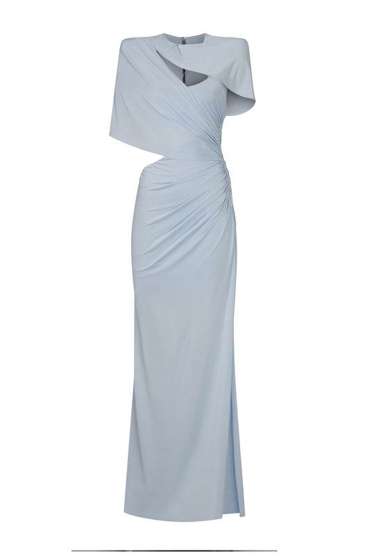 Cecile Gown in Grey Blue