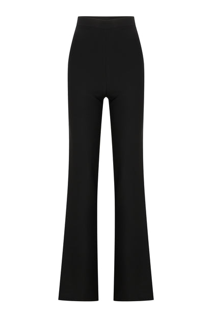 Janine Trousers with Slit in Black