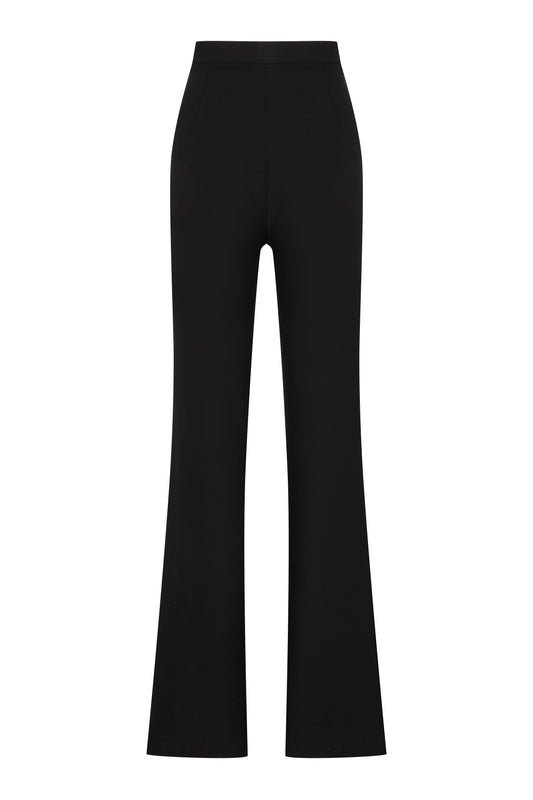 Janine Trousers with Slit in Black