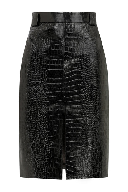 Kaira Skirt in Croco Vegan Leather