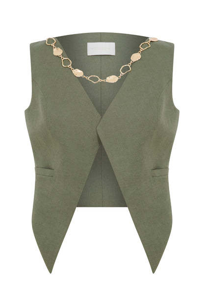 Flippa Linen Vest with Accessory