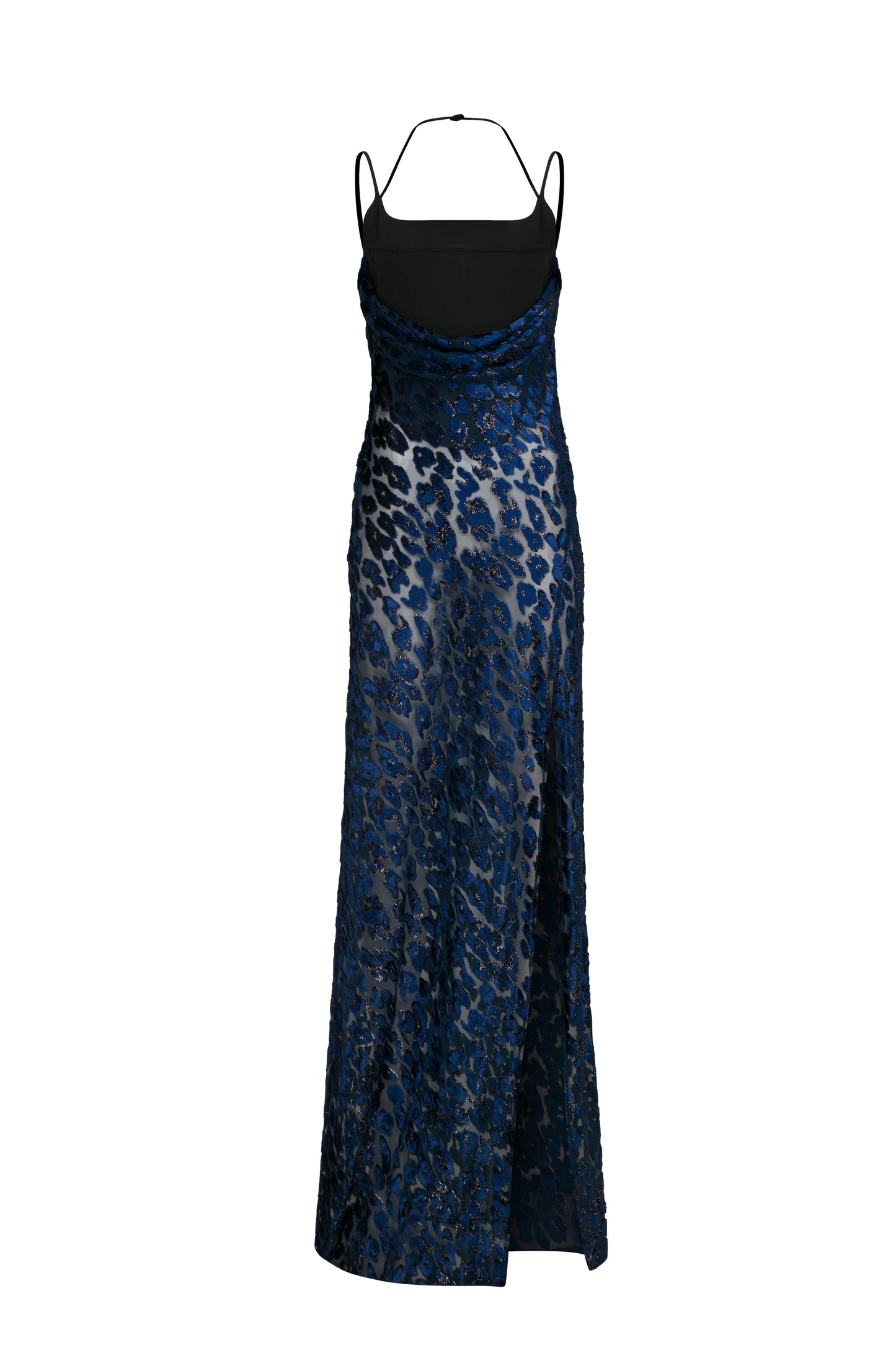 Gilda Corset Dress in Leopard Blue