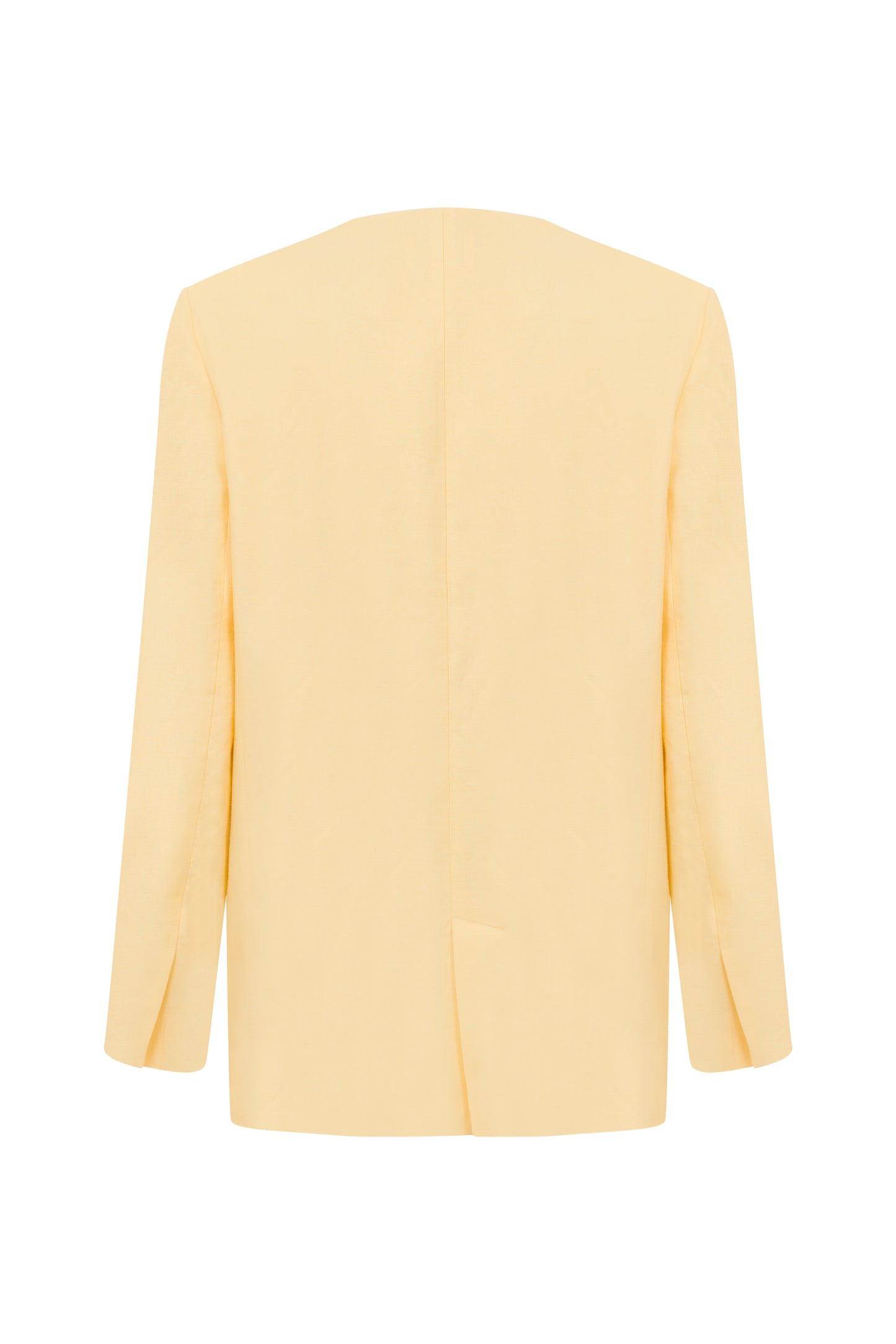 Aden Linen Blazer in Sand Yellow