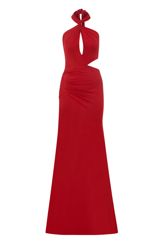 Mya Gown in Chili Red