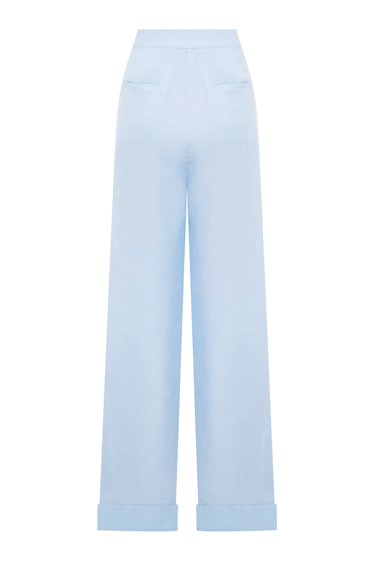 Tina Linen Trousers in Ice Blue